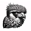 harpy eagle perched tattoo design idea