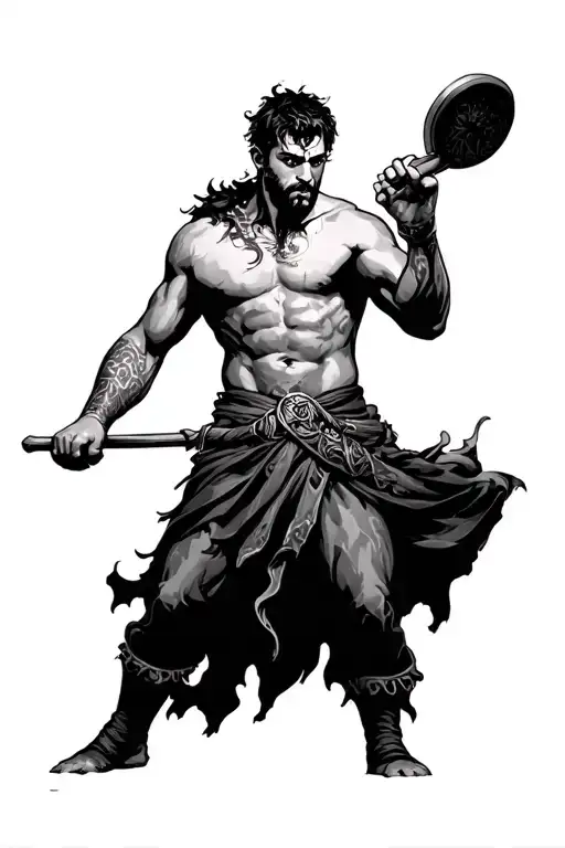 the man in the arena tattoo design idea