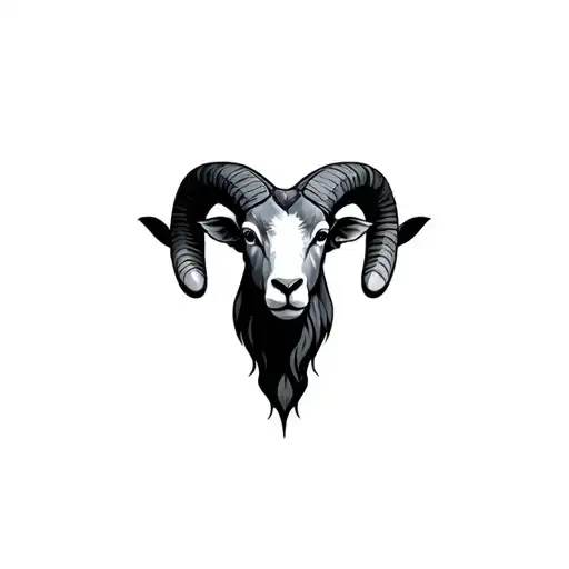 Aries ram surrounded tattoo design idea