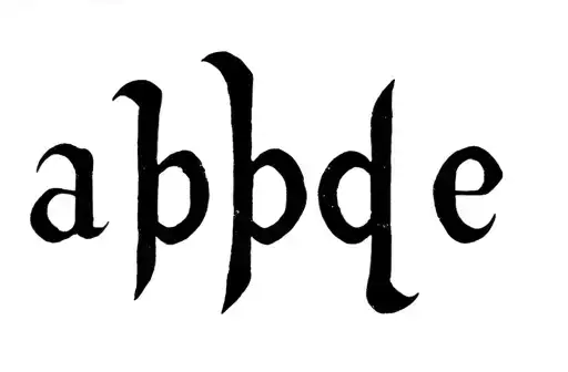 "abcde" tattoo design idea
