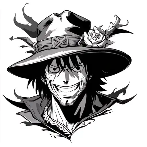 one piece portgas d ace brothers tattoo design idea