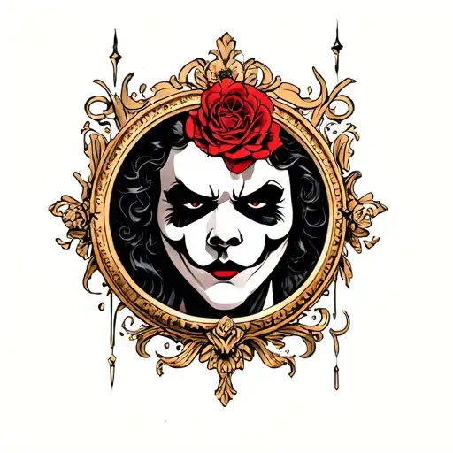 phantom of the opera appearing in the mirror tattoo design idea
