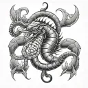 Scorpio with Pisces  tattoo design idea