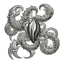 Scorpio with Pisces  tattoo design idea