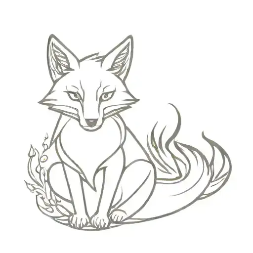 simpl fox and dragon in kali linux logo incorporate tattoo design idea