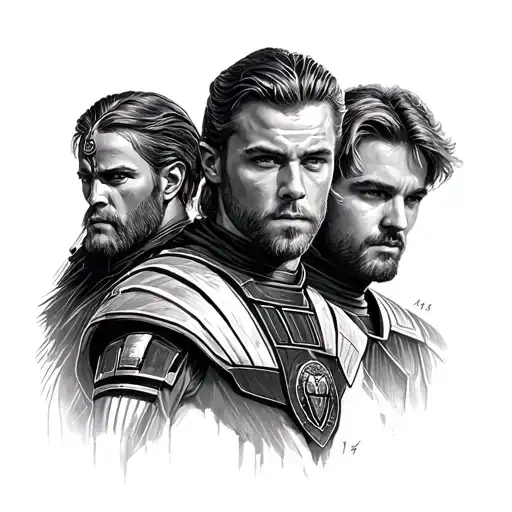 anakin skywalker, obi wan kenobi, Ashoka, captain Rex and commander Cody tattoo design idea