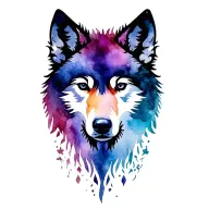 shadow wolf silhouette tattoo design idea