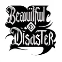 ambigram using the words beautiful and disaster tattoo design idea