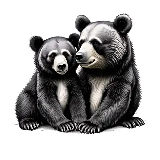 Mama And Baby Bear tattoo design idea
