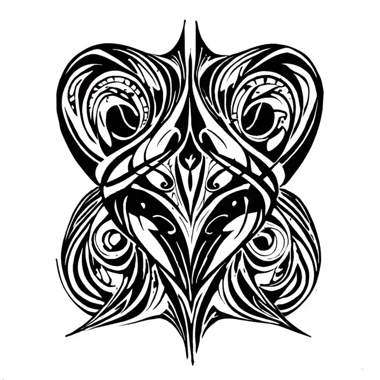 eternal love of family, infinity and timespace symbolism derivitive of golden ratio and fractal tattoo design idea