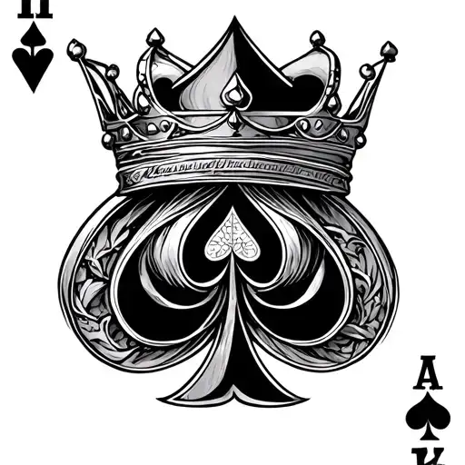 vixen crown ace of spades tattoo design idea