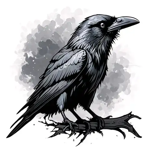 Evil Crow tattoo design idea
