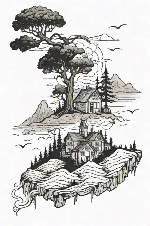  I lift up my eyes to the hills.From where does my help come? My help comes from the Lord,who made heaven and earth. htt tattoo design idea