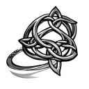 circle celtic knot in a ring tattoo design idea