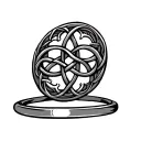 circle celtic knot in a ring tattoo design idea