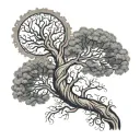 multiple sclerosis myelin dna tree tattoo design idea