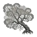 multiple sclerosis myelin dna tree tattoo design idea