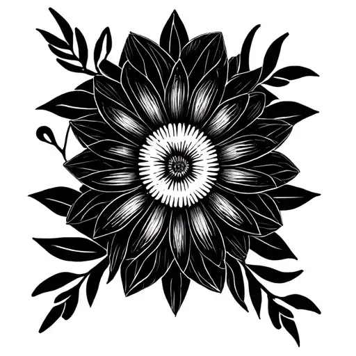 August, May, March and June birth flowers tattoo design idea