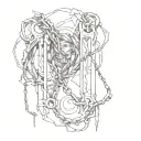 broken chains tattoo design idea