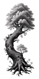 Family tree tattoo design idea