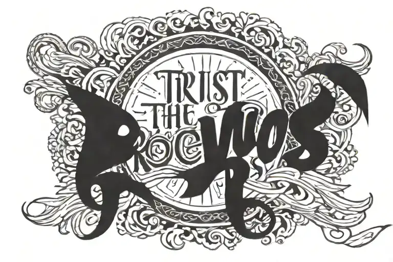 trust the process written tattoo design idea