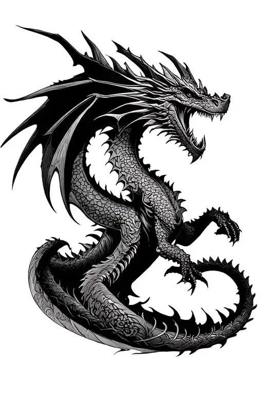 king ghidorah tattoo design idea