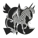 small tattoo with a zebra unicorn tattoo design idea