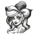 Smurfette prostitute tattoo design idea
