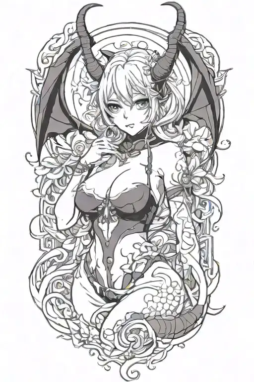 hentai succubus tattoo design idea