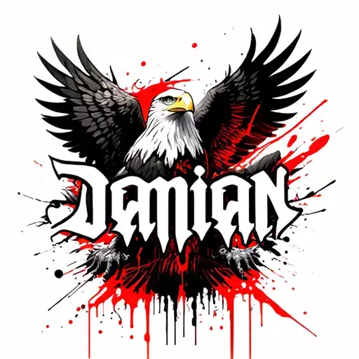 "Damian " Eagle design tattoo design idea