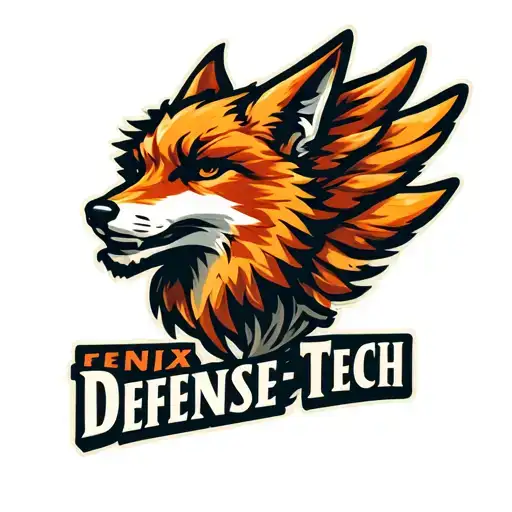 "Fenix Defense Tech" Military Style Fox Head with Phoenix Body logo tattoo design idea