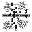 Crossword Puzzle tattoo design idea