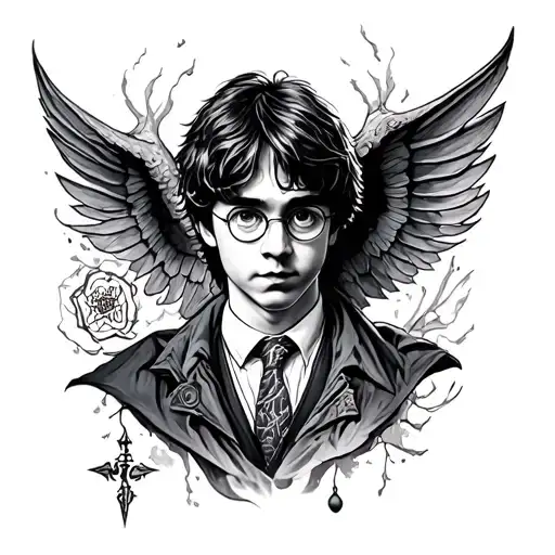 harry potter small tattoo design idea