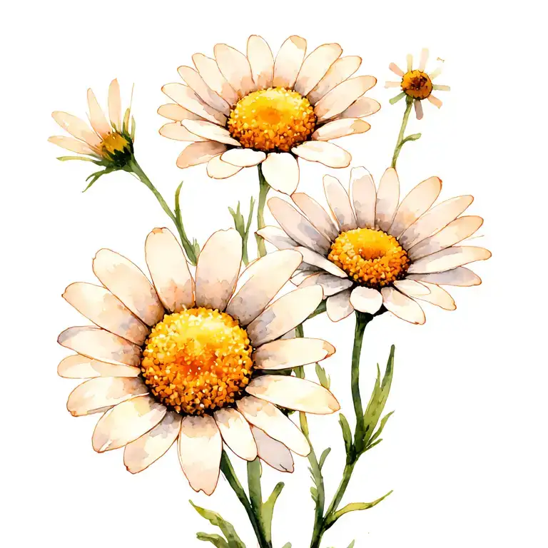 daisy flowers wrapped tattoo design idea