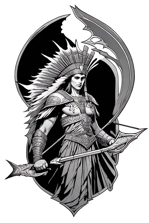 Magic, Egypt, Fantasy, Archer, Arrow, Physics, Arcane, Dungeons and Dragons, Dragons, Mythology tattoo design idea