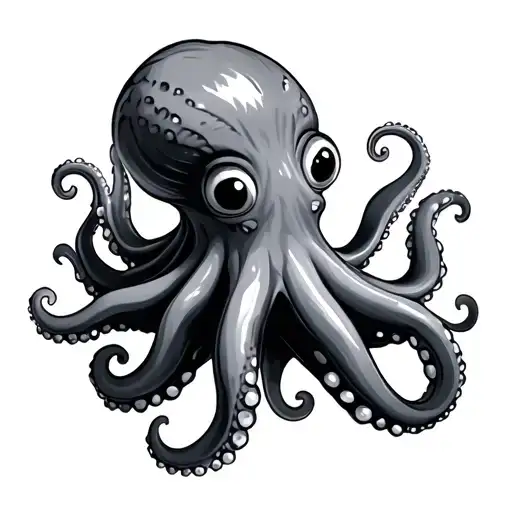 Cute Octopus tattoo design idea