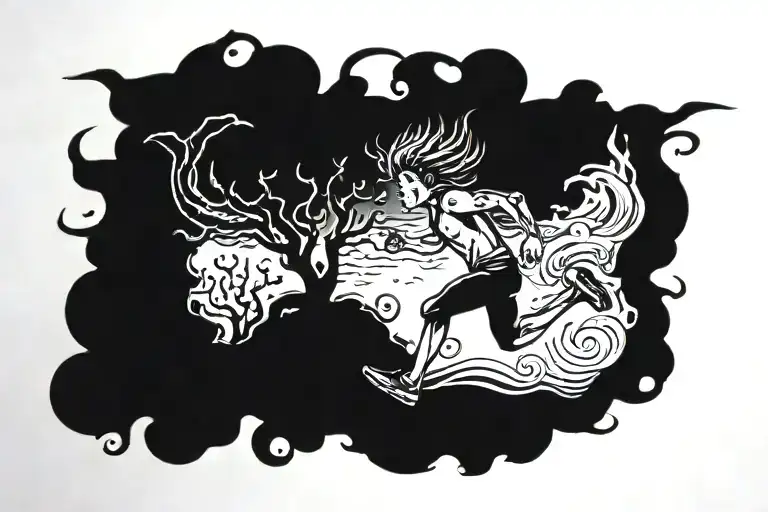 running from the daylight I love it and hate it at the same time  tattoo design idea