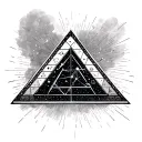 gemini constellation with pyramid tattoo design idea