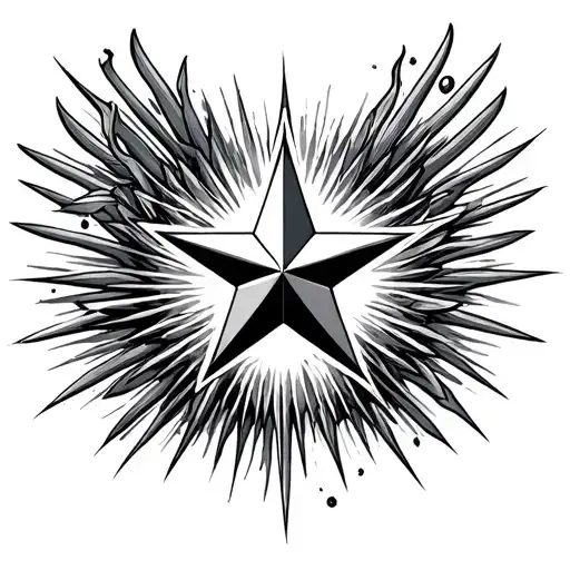 texas star tattoo design idea