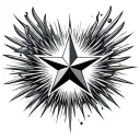 texas star tattoo design idea