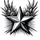 texas star tattoo design idea