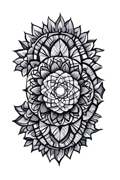 mandala tattoo 98 geometric realism tattoo design idea