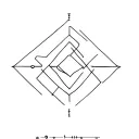 gemini sign with diamond shaped line outlining and a morse code on the bottom kidult tattoo design idea