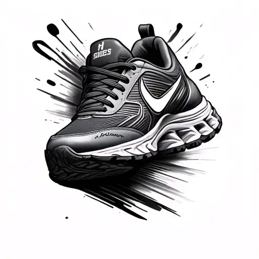 Running Shoe tattoo design idea