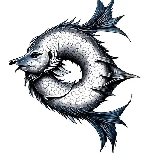 Sagittarius And Pisces tattoo design idea