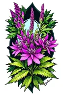alaskan fireweed tattoo design idea