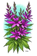 alaskan fireweed tattoo design idea