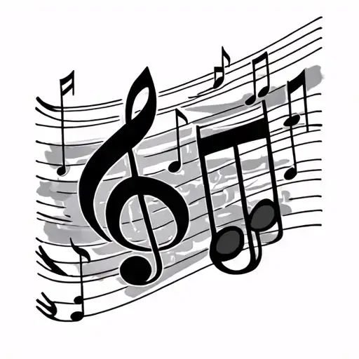 oasis music notes tattoo design idea