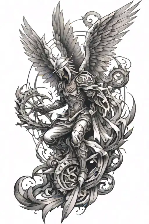 angemon tattoo design idea