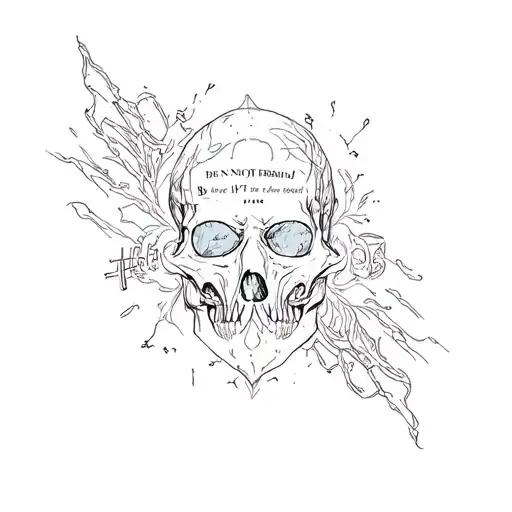 Cybersigilism "Be Not Afraid" tattoo design idea